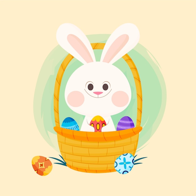 Flat easter illustration