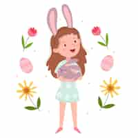 Free vector flat easter illustration