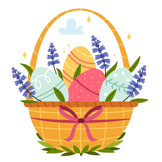 Flat easter illustration