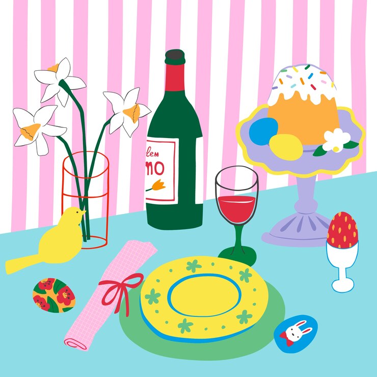 Free Vector flat easter illustration
