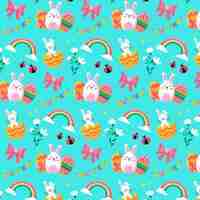 Free vector flat easter pattern design