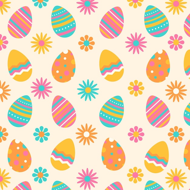 Free vector flat easter pattern