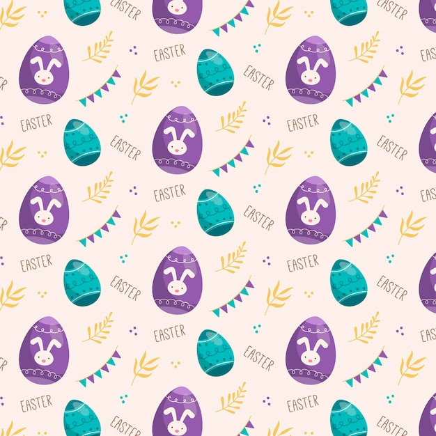 Free vector flat easter pattern