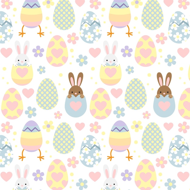 Free vector flat easter pattern