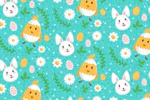 Free vector flat easter pattern