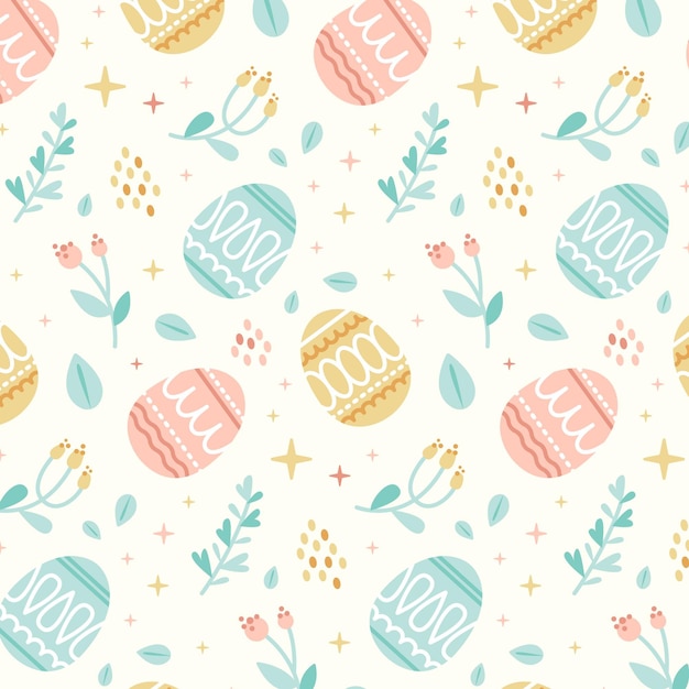 Free vector flat easter pattern