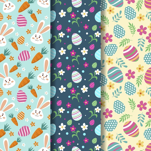 Free vector flat easter pattern