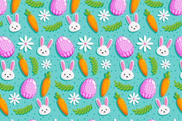 Free vector flat easter pattern