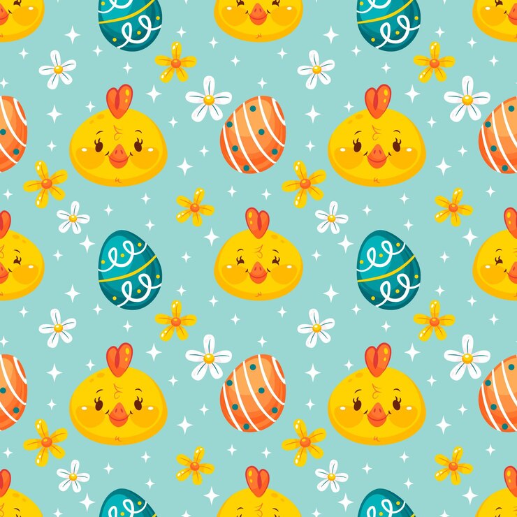 Free Vector flat easter pattern