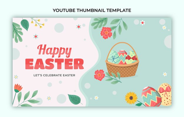 Flat easter youtube thumbnail