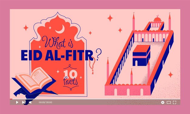 Flat eid al-fitr youtube thumbnail