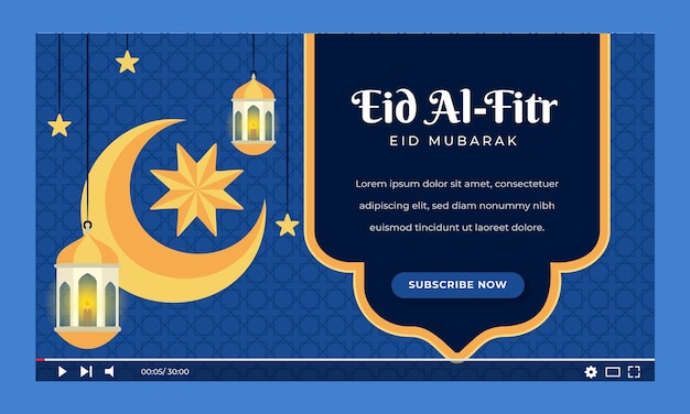 Flat eid al-fitr 유튜브 썸네일