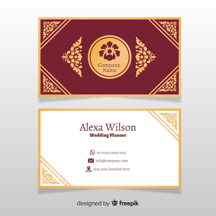 Free Vector flat elegant business card template
