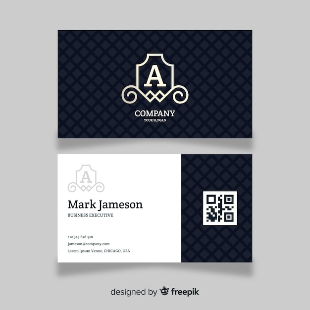 Free vector flat elegant business card template