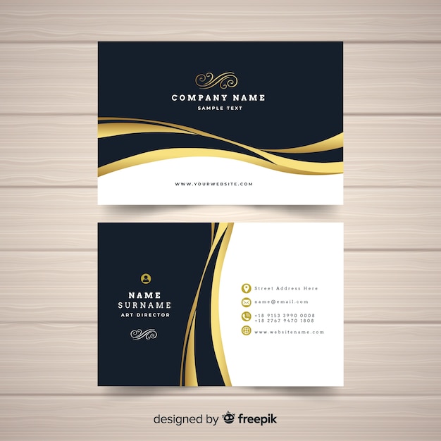 Free vector flat elegant business card template