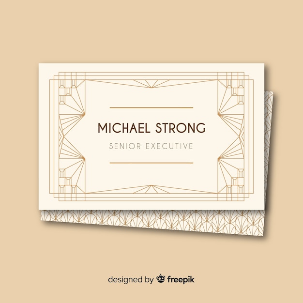 Flat elegant business card template