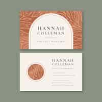 Free vector flat elegant double-sided horizontal business card template