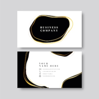 Flat elegant horizontal business card template