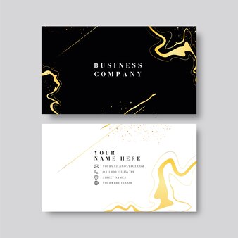 Flat elegant horizontal business card template