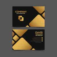 Free vector flat elegant horizontal business card template