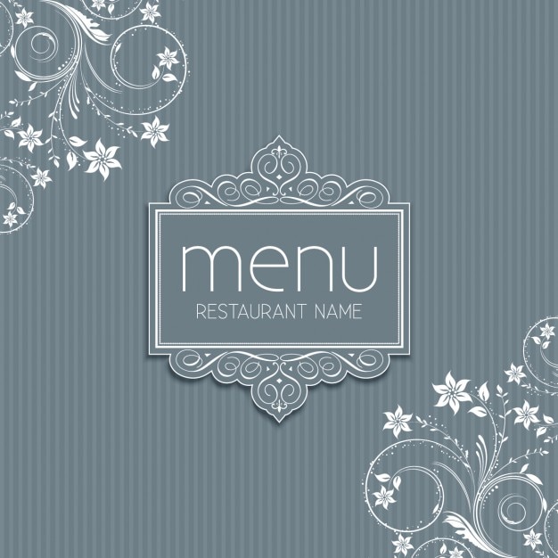 Flat elegant restaurant menu
