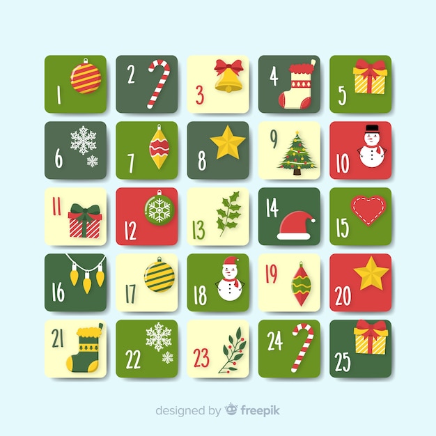 Flat elements advent calendar