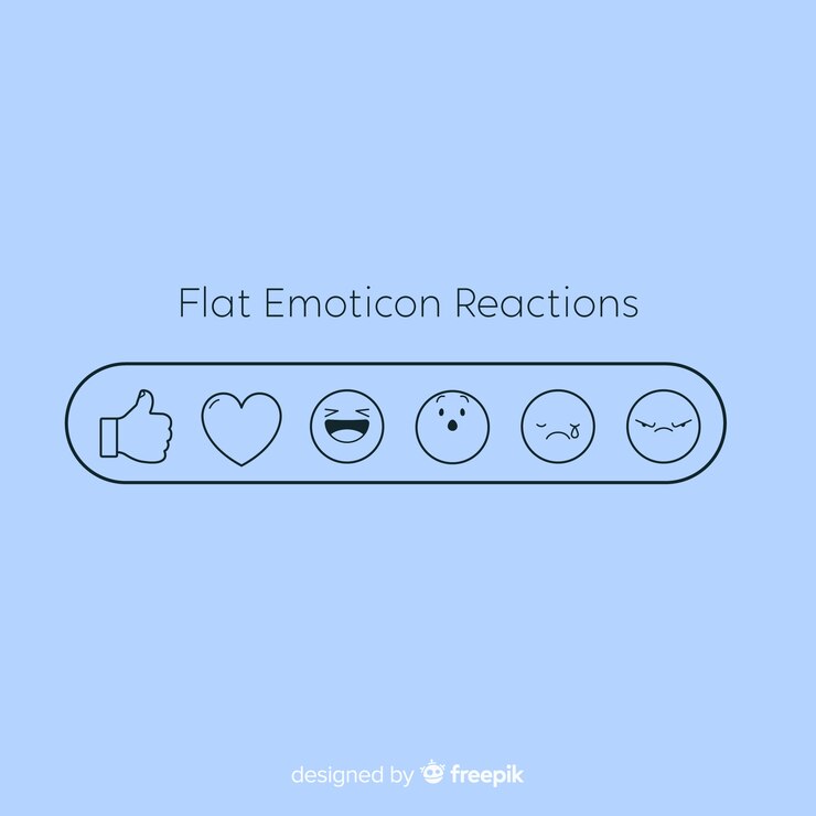 Free Vector flat emoticon reaction collectio