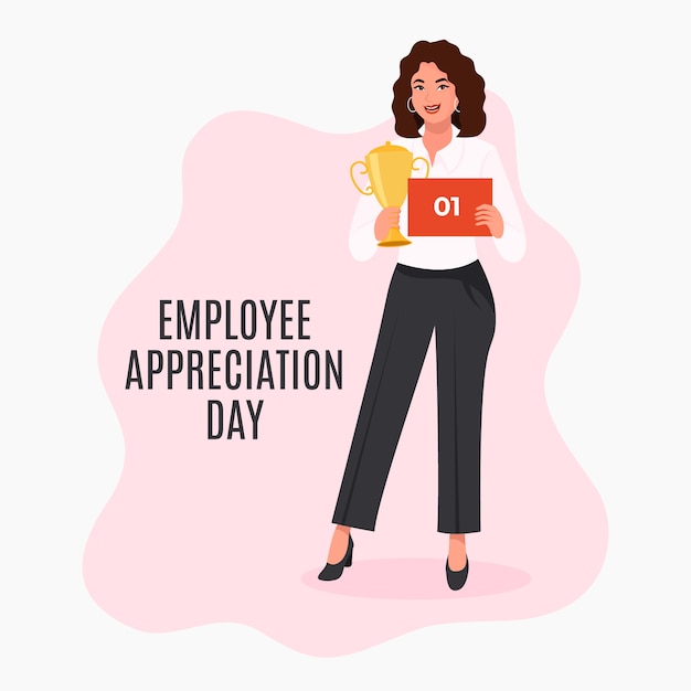 Free vector flat employee appreciation day illustration