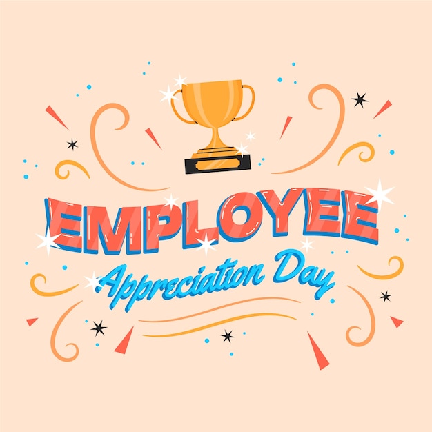 Flat employee appreciation day illustration