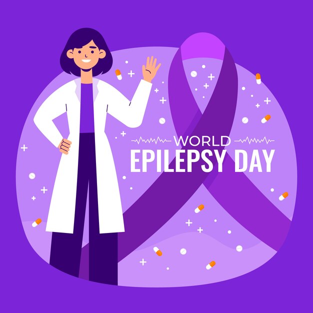 Free vector flat epilepsy day illustration