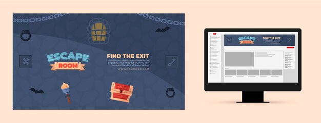 フラットエスケープルームのYouTubeチャンネルアート