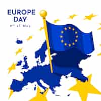 Free vector flat europe day illustration