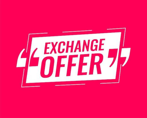Flat exchange offer banner design