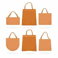 Free vector flat fabric bags collection