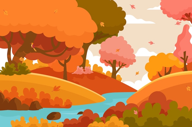 Flat fall background