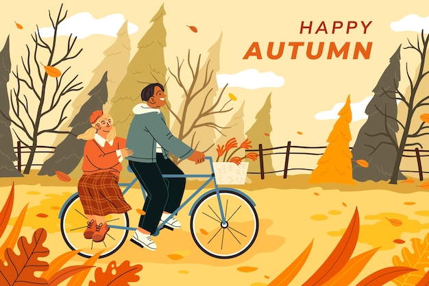 Free vector flat fall season background