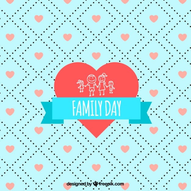 Free vector flat family day background design