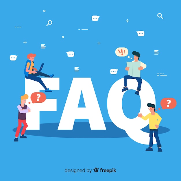 Free vector flat faq background template