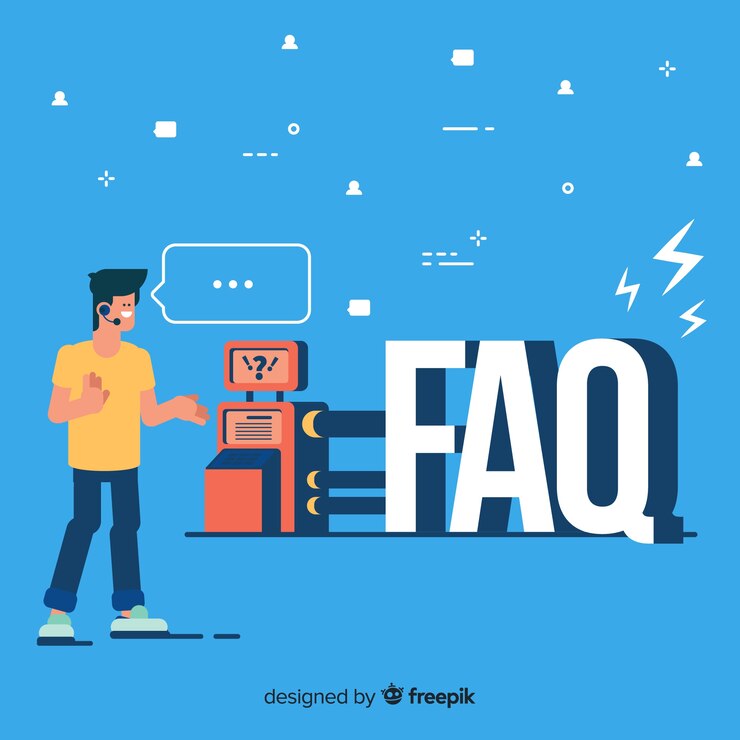 Free Vector flat faq background template