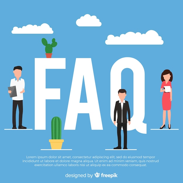 Flat faq background template