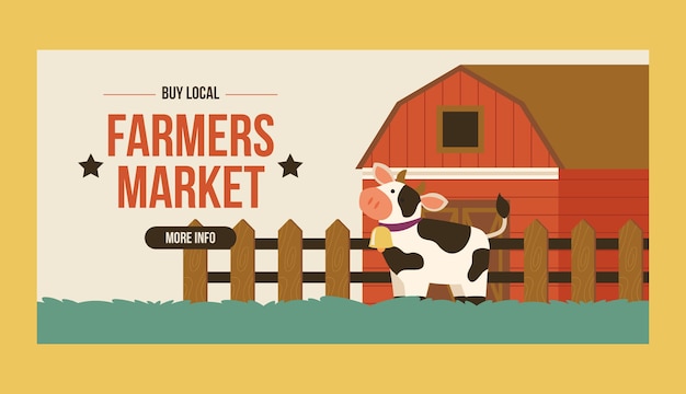 Flat farmers market banner