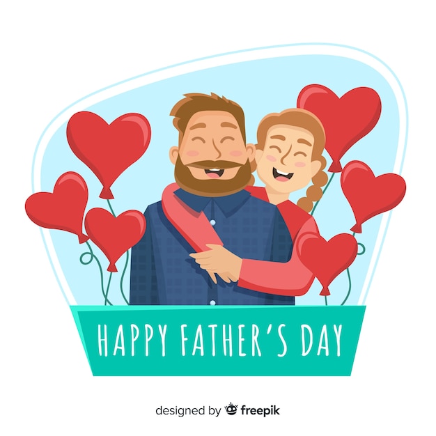 Free vector flat father's day background