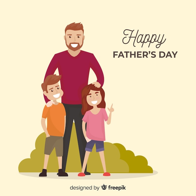 Free vector flat father's day background