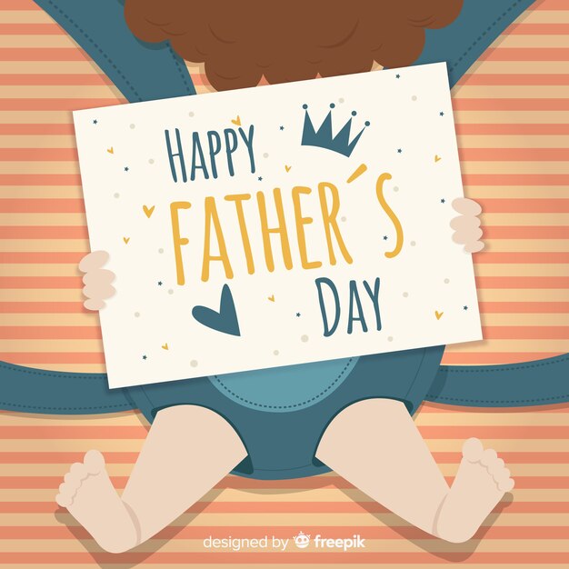 Flat father's day background