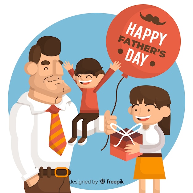 Free vector flat father's day background