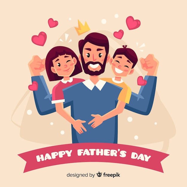 Free vector flat father's day background