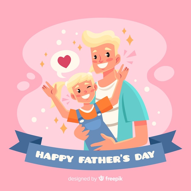 Flat father's day background