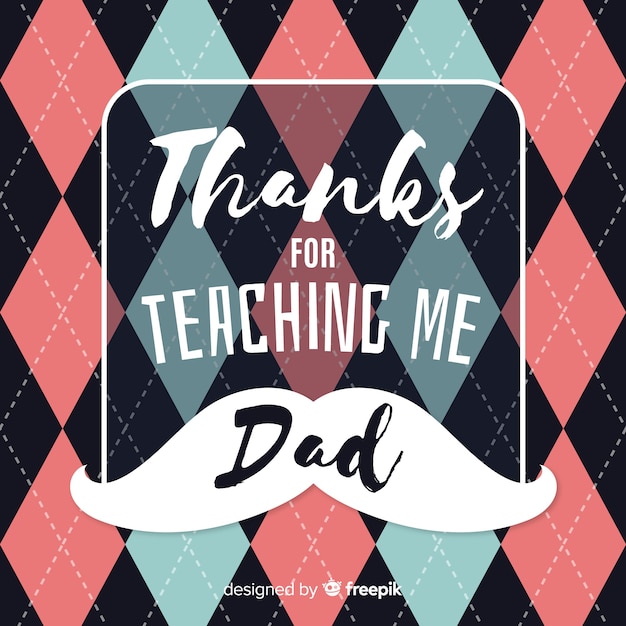 Free vector flat father's day background