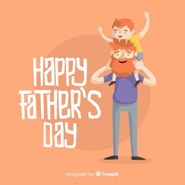 Flat father's day background