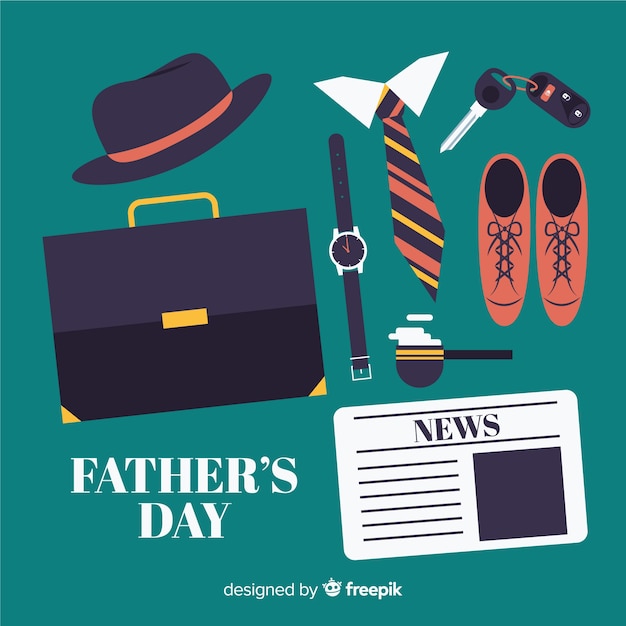 Free vector flat father's day background